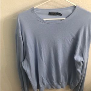 Blue Cashmere polo sweater